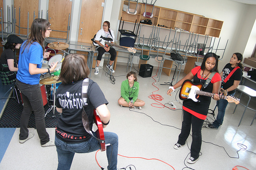 Daphne at Rock Camp 2008, photo by Emily August